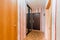 Russia, Moscow- July 21, 2019: interior room apartment. standard repair decoration in hostel. room doors, repair corridor