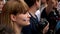 RUSSIA, MOSCOW - JUNE 12, 2017: Rally Against Corruption Organized by Navalny on Tverskaya Street. The girl in the crowd