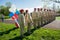 Russia, Moscow, May, 07.2018: The `Young Army` Military Movement`s Cadets, participating in school solemn event on the Victory day