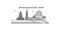 Russia, Moscow, Novodevichy Convent city skyline isolated vector illustration, icons