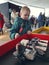 Russia, Murmansk - 07 April 2019: international interactive robot exhibition for children Robopolis
