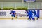 RUSSIA, MYTISCHI - DECEMBER 09, 2017: BC Vympel children U10 is prepearing fo Children`s hockey league competition