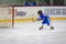 RUSSIA, MYTISCHI - DECEMBER 09, 2017: BC Vympel children U10 is prepearing fo Children`s hockey league competition