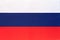 Russia national fabric flag textile background. Symbol of international world european country