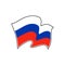Russia national flag. Vector illustration. Moscow
