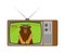 Russia news old tv. Russian beast broadcasting journalist. Bear