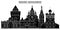 Russia, Nizhny Novgorod architecture urban skyline with landmarks, cityscape, buildings, houses, ,vector city landscape