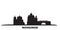 Russia, Novgorod city skyline isolated vector illustration. Russia, Novgorod travel black cityscape