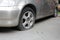 Russia, Novosibirsk, 15.08.2020: a car with a flat punctured tire wheel deflated