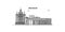 Russia, Orenburg city skyline isolated vector illustration, icons