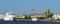 Russia. Panorama of Vasilievsky Island in Saint Petersburg.