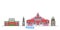 Russia, Penza line cityscape, flat vector. Travel city landmark, oultine illustration, line world icons