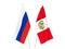 Russia and Peru flags