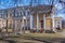 Russia, Peterhof, early spring Sergievka manor. Old architecture, ruins on a sunny day