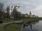 Russia, Pskov. Pskov Kremlin, embankment.