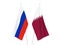 Russia and Qatar flags