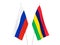 Russia and Republic of Mauritius flags