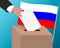 Russia Russian presidential election, the concept of the ballot box flag