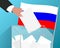 Russia Russian presidential election, the concept of the ballot box flag