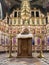 Russia, Ryazan 8 Feb 2019 - Interior of the Orthodox Church, altar, iconostasis, in natural light