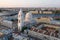 Russia. Saint-Petersburg. Catherine`s Church on Vasilievsky Island. Top View the town