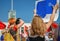 RUSSIA, SAINT-PETERSBURG - JULY 28, 2018: a girl with a poster at a protest rally