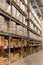 Russia, saint-petersburg,march 16, 2019 . IKEA,furniture warehouse area,Large Inventory.Warehouse Goods Stock for