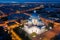 Russia. Saint-Petersburg. Panorama Of St. Petersburg. View of Trinity Cathedral on a summer night. Petersburg from the height.