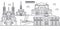Russia, Samara architecture line skyline illustration. Linear vector cityscape with famous landmarks, city sights