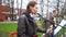 Russia, Siberia, Novokuznetsk - may 9, 2017: musicians sing in the street