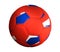 Russia soccer football ball russian colored design 3d rendering