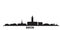 Russia, Sochi city skyline isolated vector illustration. Russia, Sochi travel black cityscape