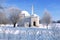 Russia, St. Petersburg, February 22, 2018. Photo Pavilion Turkish Bath, located in the State Museum Reserve Tsarskoye Selo