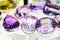 RUSSIA, ST.PETERSBURG - February 5, 2020: Large precious purple gems