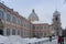 Russia, St. Petersburg, January 2022. Spiritual building of the Alexander Nevsky Lavra.