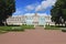Russia, St. Petersburg, July 10, 2020, Catherine Park. In the photo, the Catherine Palace in the city of Pushkin without people