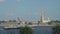 Russia, St. Petersburg, July 29, 2018-naval parade on the background of the Cathedral of Peter and Paul fortress