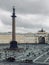 Russia, St. Petersburg, Palace Square. Tourists in St. Petersburg