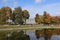 Russia, St. Petersburg, September 28, 2019, Catherine Park. In the photo, the Catherine Palace in Tsarskoye Selo against the