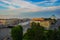 Russia, St. Petersburg. Trinity Cathedral, view of Kryukov canal and bridge.