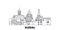 Russia, Suzdal City line travel skyline set. Russia, Suzdal City outline city vector illustration, symbol, travel sights