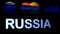 Russia, Syzran - FEBRUARY 27, 2022: Russia and swift, visa, mastercard signs, animated text on a black background