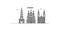 Russia, Tambov city skyline isolated vector illustration, icons