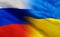 Russia and Ukraine mixed flags