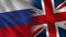 Russia and United Kingdom - Two Flag Together - Fabric Texture