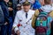 Russia, Vladivostok, 05/09/2018. Old officer in parade military uniform, veteran and hero of Great Patriotic War between USSR and