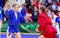 Russia, Vladivostok, 06/30/2018. Sambo competition among girls born in 2003-2004. Sambo is a Russian-Soviet martial art and combat
