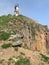 Russia, Vladivostok, lighthouse on the island of Shkot in June