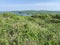 Russia, Vladivostok. View of the island of Shkot and  Russkiy island on the horizon from the highest point of the island