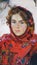 Russia. Vyborg 03.03.2021 Painting with oil paint. Portrait of a woman
